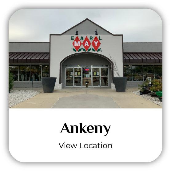 Ankeny, Iowa, Earl May Garden Center storefront.